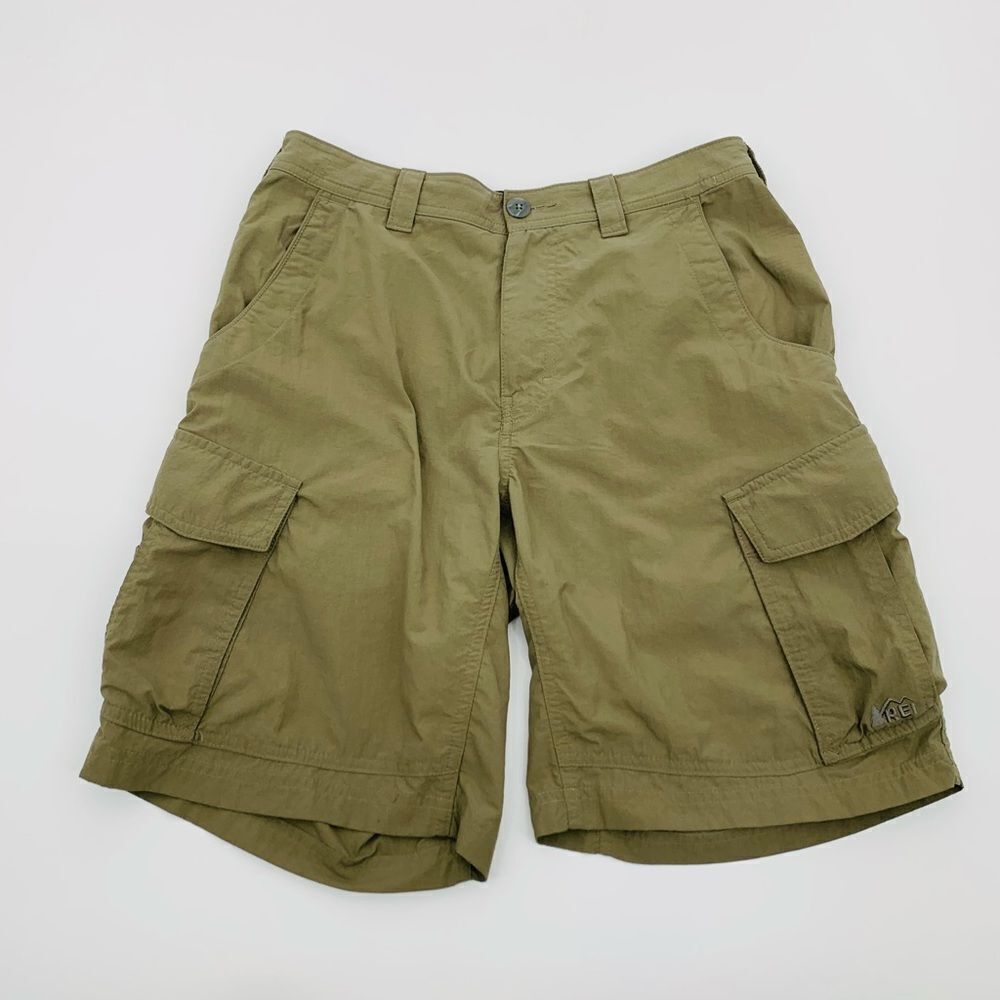 REI Men's Olive Green Cargo Shorts